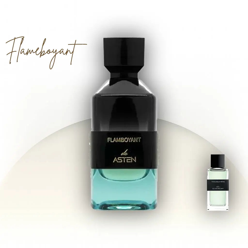 Flamboyant Asten בושם יוניסקס 100 מ״ל EDP | דיופ בהשראת Trouble-Fête Givenchy | תאנה, עלי תאנה, לבונה, שומשום ויסמין סמבק