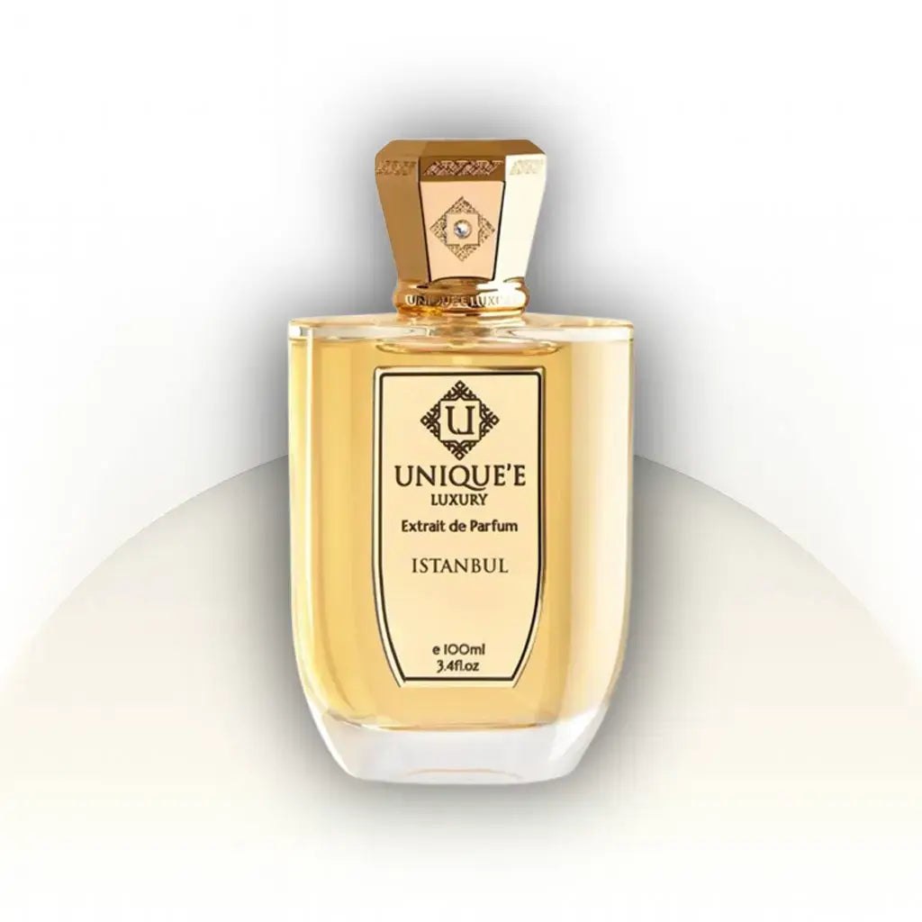 בושם Istanbul Unique’e Luxury יוניסקס 100 מ״ל Extrait de Parfum | זמין גם כדיקנט 10 מ״ל | ניחוח הדרי־פרחוני מתוק עם וניל, טופי וענבים
