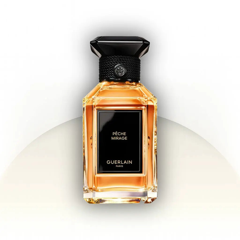 Pêche Mirage Guerlain בושם יוניסקס 100 מ״ל EDP | זמין כדיקנט 5 מ״ל ו־10 מ״ל | ניחוח אפרסק, קסיס, אוסמנתוס, עור, ענבר וסנדלווד
