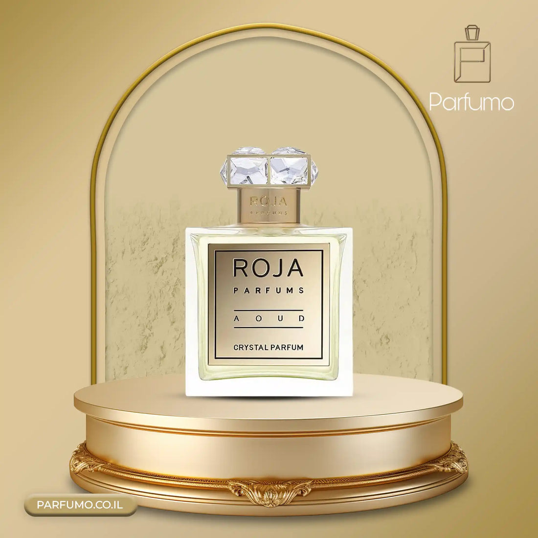 Roja Aoud Crystal Parfum בושם יוניסקס 100 מ״ל | זמין כדיקנט 5 מ״ל ו־10 מ״ל | ניחוח אוד יוקרתי עם תבלינים, פרחים, עצים ווניל