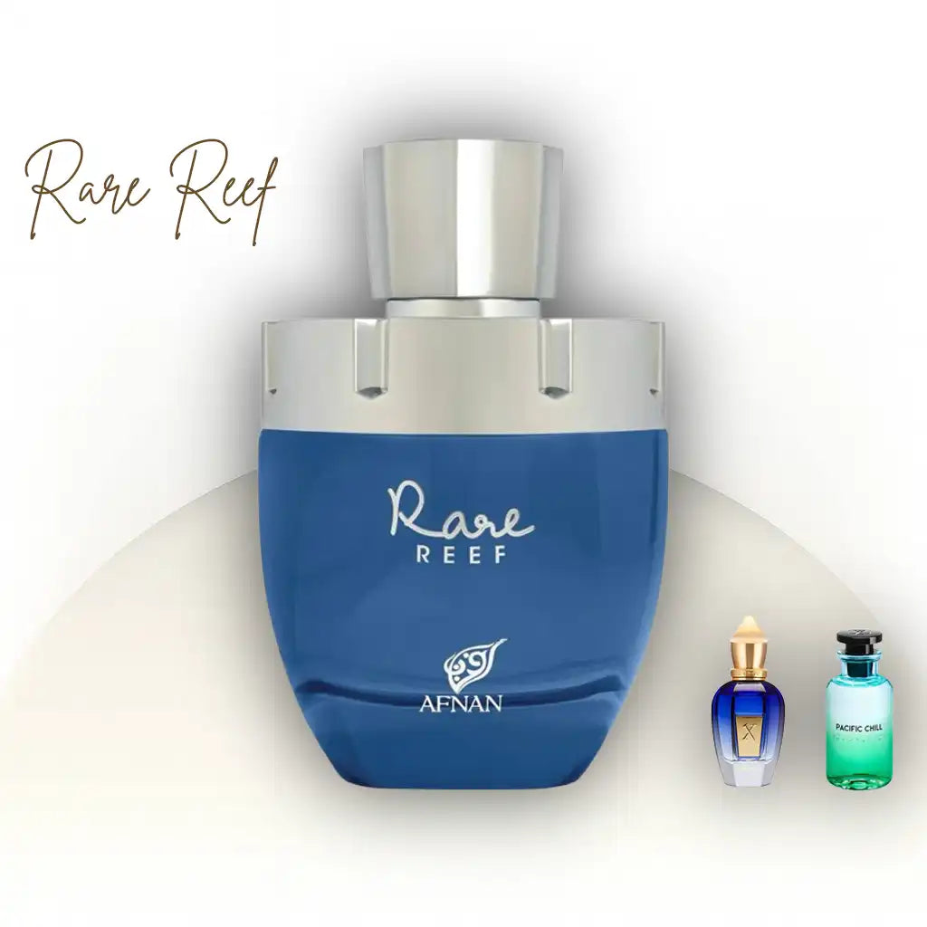 בושם Afnan Rare Reef אקסטרהייט דה פרפיום יוניסקס 100 מ״ל | בהשראת Pacific Chill Louis Vuitton ו־Torino21 Xerjoff | ניחוח פירותי רענן עם תאנה ותמרים