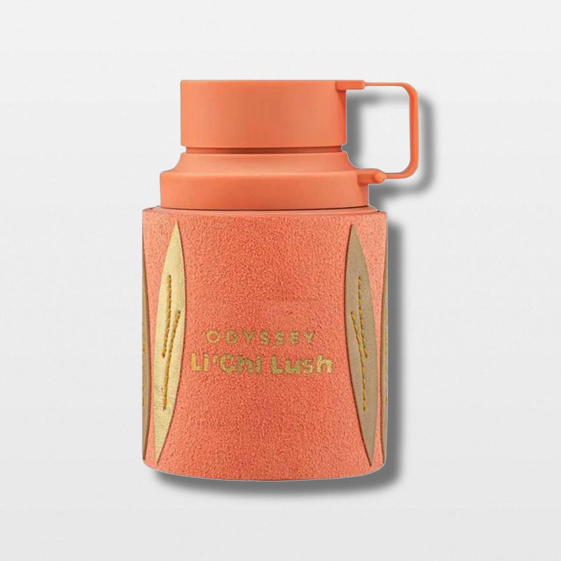 בושם Odyssey Li'chi Lush מבית Armaf יוניסקס 100 מ"ל, מבט חזיתי על הבקבוק המעוצב בסדרת אודיסי המבטיח ניחוח פירותי ויוקרתי.