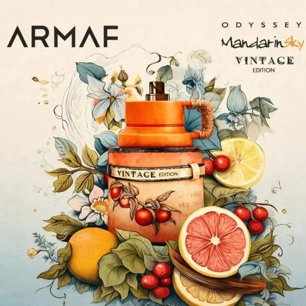 בושם Odyssey Mandarin Sky Vintage Edition ארמף יוניסקס 100 מ"ל בצילום אווירה סגנוני, הטאצ' המושלם שמשלים כל הופעה עם ניחוח מנצח.