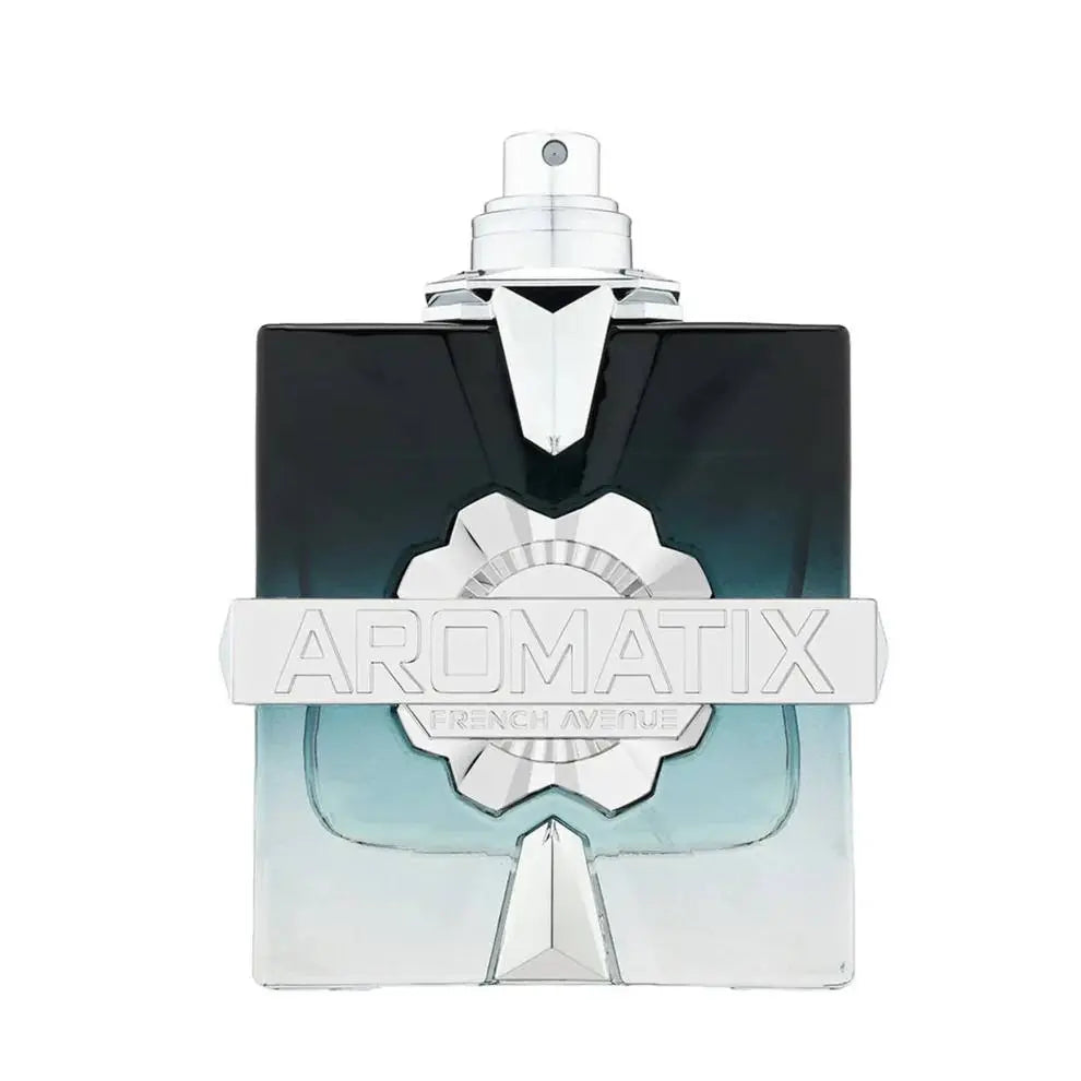 תקריב על הפקק והמתז של בושם Frostbite Aromatix X French Avenue יוניסקס 100 מ"ל, לפיזור אידיאלי ואחיד של הניחוח המרוכז.