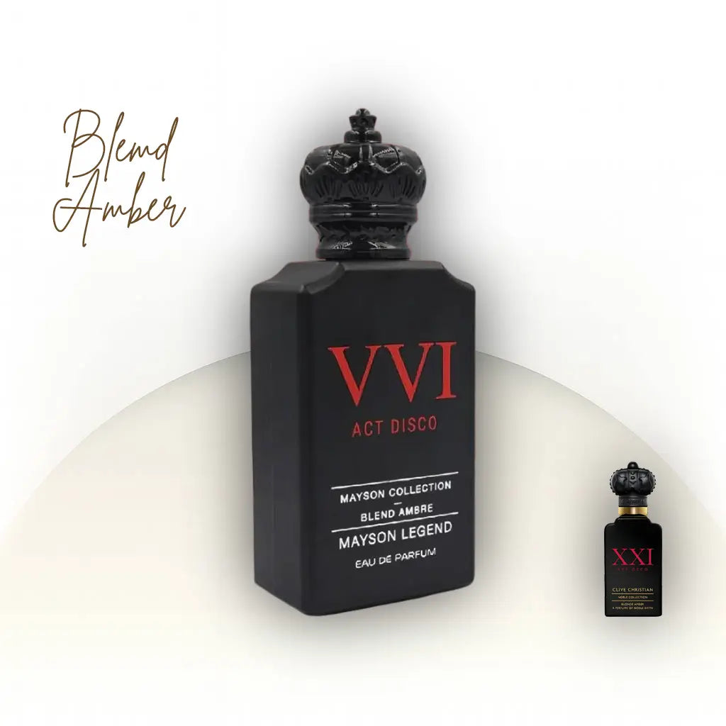 בושם יוקרתי Blend Amber Mayson Legend יוניסקס 100 מ״ל EDP | בהשראת Blonde Amber Clive Christian | ניחוח ענברי־מתובל עם וניל, טבק ועץ סנדל