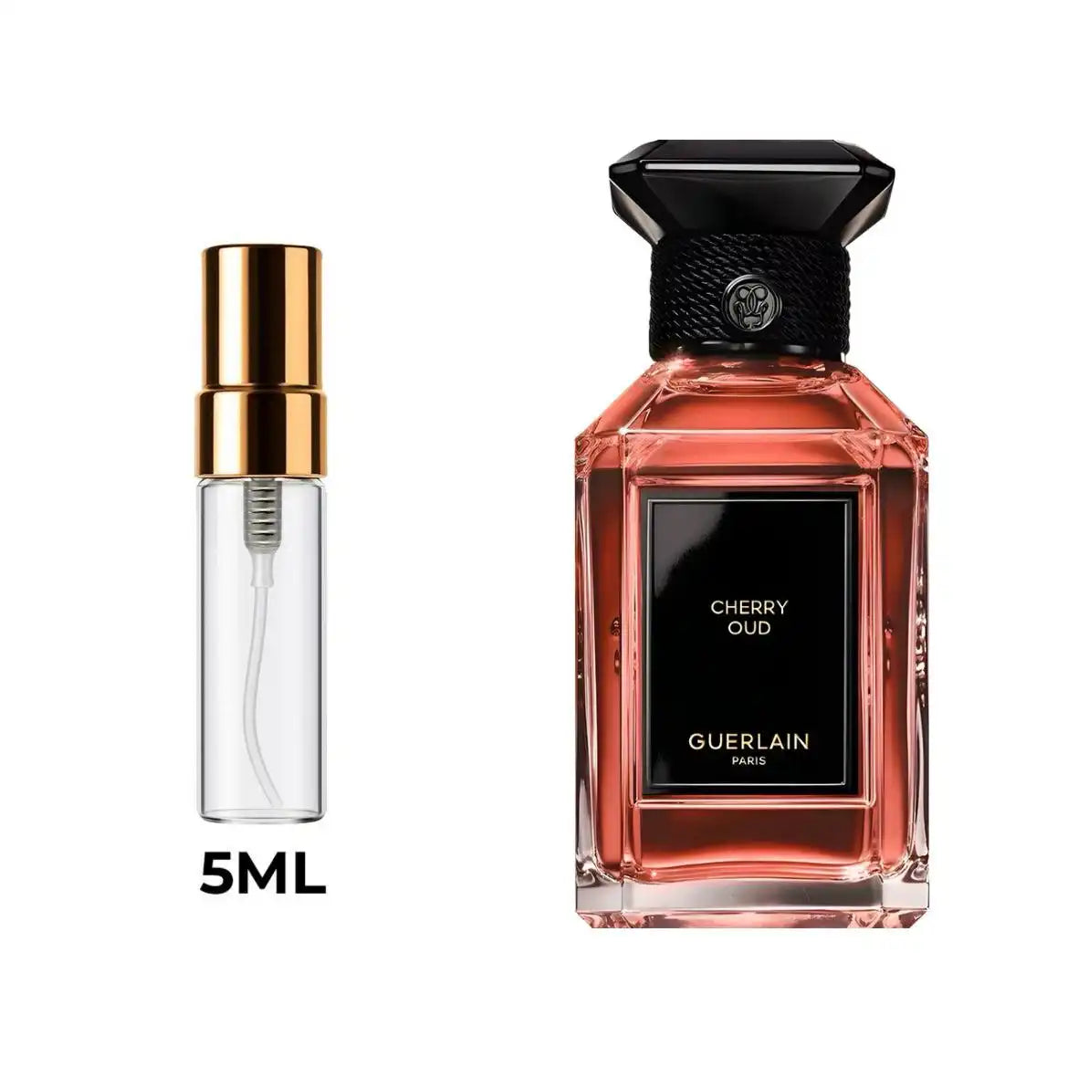 Cherry Oud Guerlain בושם יוניסקס 100 מ״ל EDP | זמין כדיקנט 5 מ״ל ו־10 מ״ל | ניחוח דובדבן מתוק עם ורד טורקי, ורד בולגרי, אוד ועור