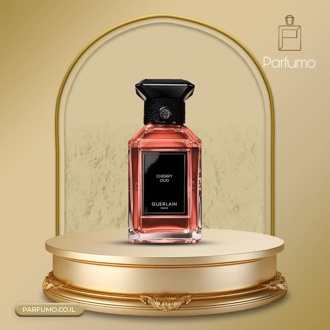 Cherry Oud Guerlain בושם יוניסקס 100 מ״ל EDP | זמין כדיקנט 5 מ״ל ו־10 מ״ל | ניחוח דובדבן מתוק עם ורד טורקי, ורד בולגרי, אוד ועור