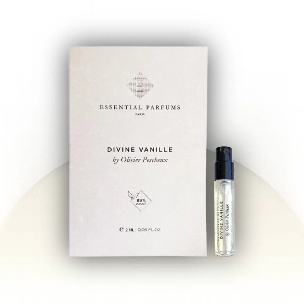 Divine Vanille Essential Parfums – דוגמית רשמית 2 מ״ל בושם נישה יוקרתי יוניסקס עם ניחוח וניל מתוק לחורף ולאירועים מיוחדים