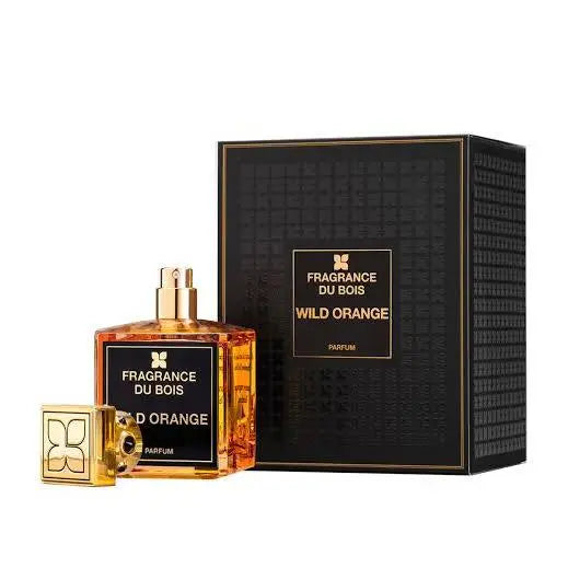 אריזת הבושם המהודרת של Wild Orange מבית Fragrance Du Bois, המעידה על איכות ויוקרה בלתי מתפשרת.