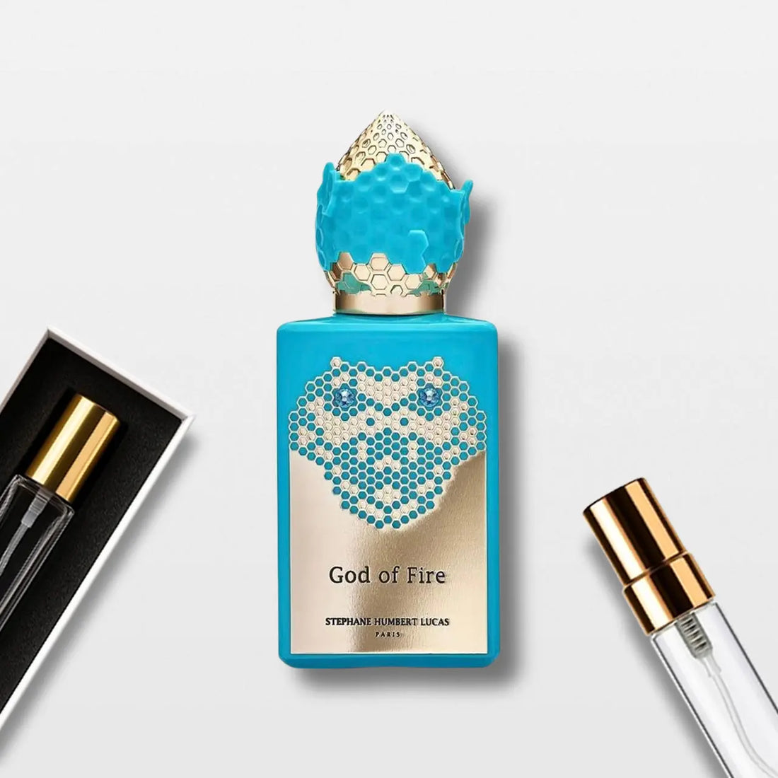 God Of Fire Stephane Humbert Lucas - בושם נישה ויקרתי זמין כדיקנטים 10 מ"ל ו- 5 מ"ל