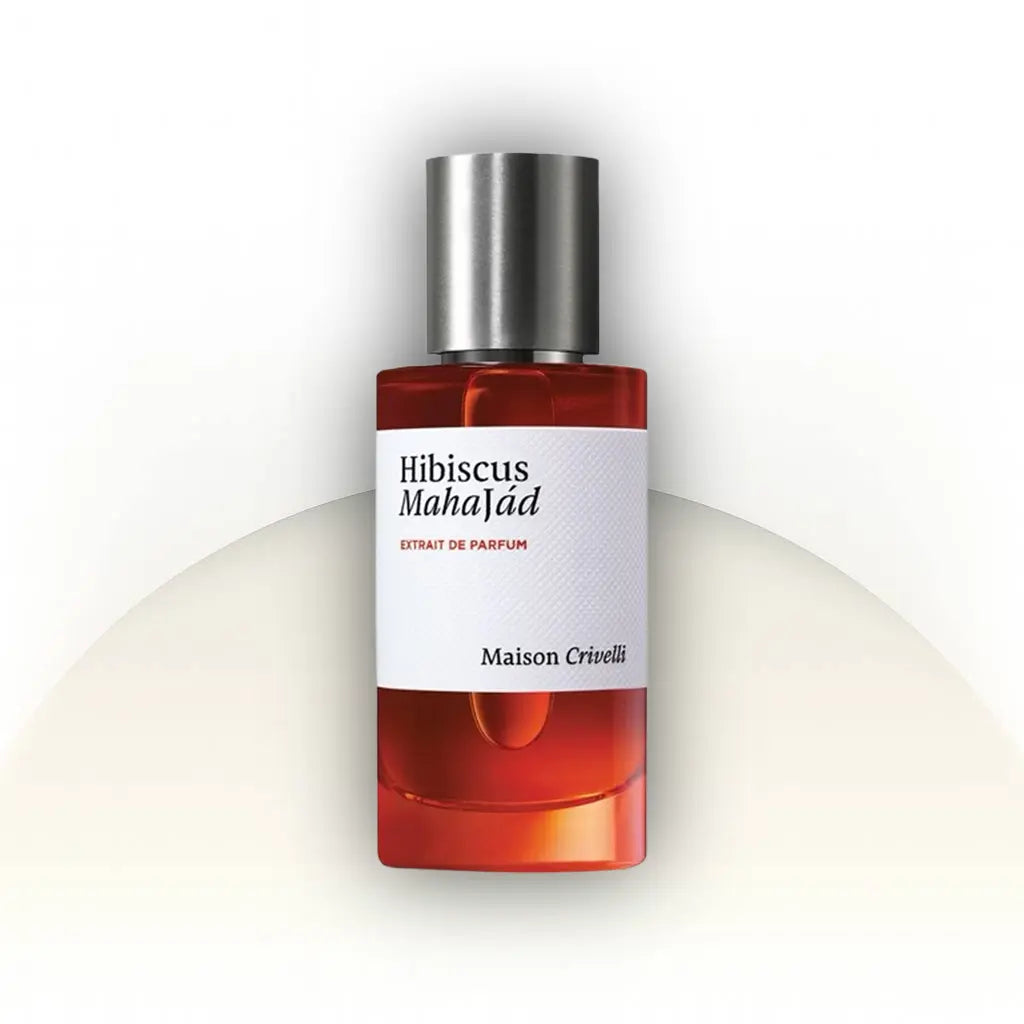 Hibiscus Mahajád Maison Crivelli בושם יוניסקס Extrait de Parfum | זמין כדיקנט 5 מ״ל ו־10 מ״ל | ניחוח היביסקוס, ורד דמשק, וניל, קסיס ועור