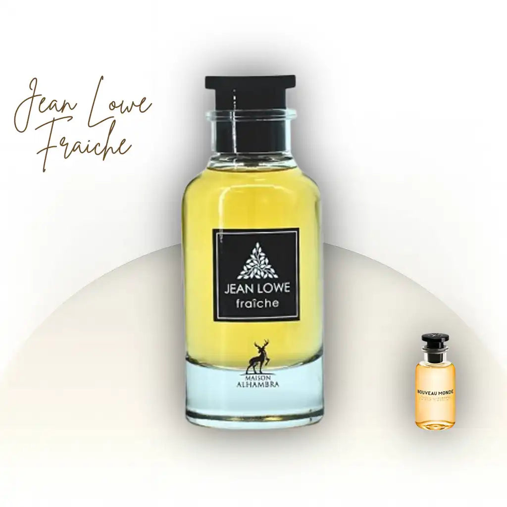 בושם לגבר Jean Lowe Fraiche Maison Alhambra EDP 100 מ״ל | בושם יוקרתי בהשראת Louis Vuitton Nouveau Monde | ניחוח אוד, ורד, עור וקטורת