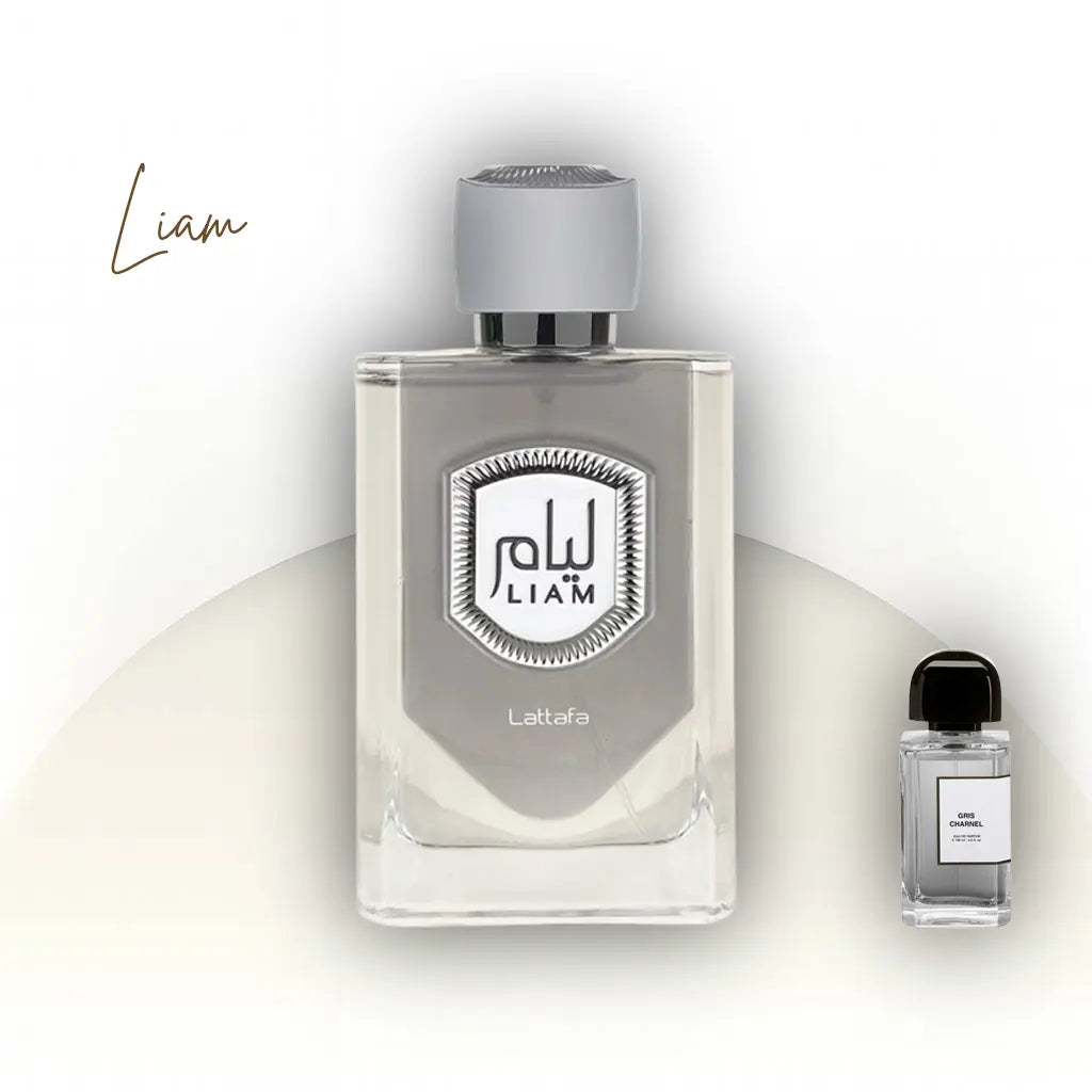 Liam Lattafa Perfumes בושם יוניסקס 100 מ״ל EDP בהשראת BDK Gris Charnel | ניחוח מתובל־חמים עם תאנה, תה שחור, איריס, וניל ופצ'ולי