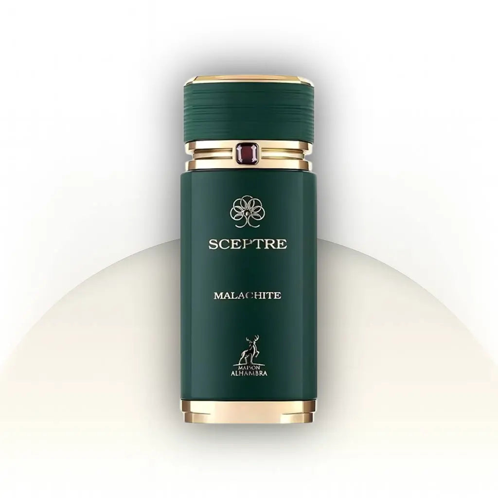בושם Maison Alhambra Sceptre Malachite יוניסקס 100 מ״ל EDP | בהשראת God of Fire Stéphane Humbert Lucas 777 | ניחוח הדרי־מתובל עם ענבר, לבנדר ווטיבר