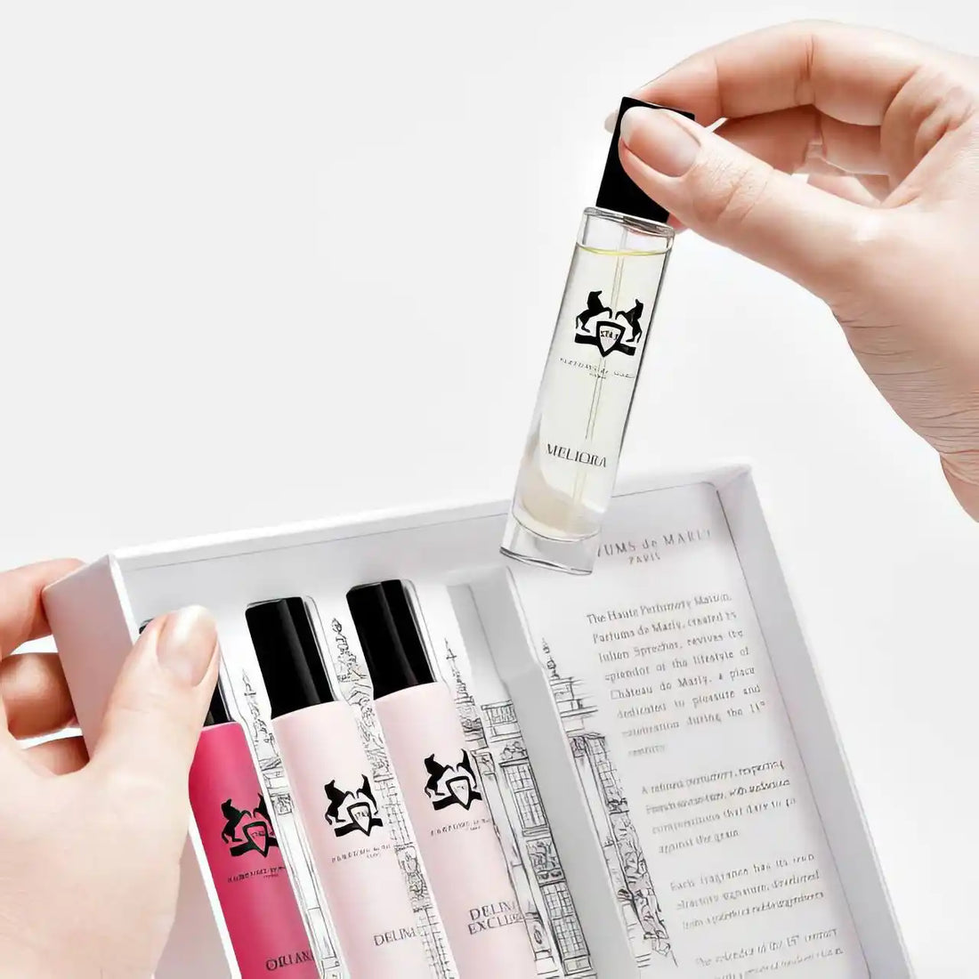 מארז דוגמיות רשמי פרפום דה מארלי לנשים אוריאנה דלינה וליה יוקרה נישה להתנסות