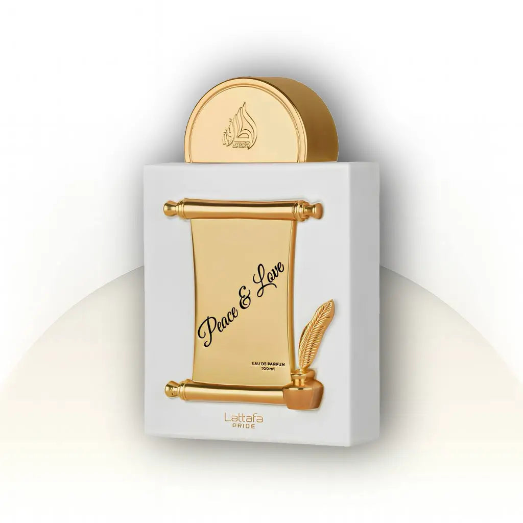 Peace & Love Lattafa Pride EDP 100ML – בושם יוניסקס מבית לטאפה, בהשראת Soie Malaquais, עם שקדים, ורד, וניל וסנדלווד.