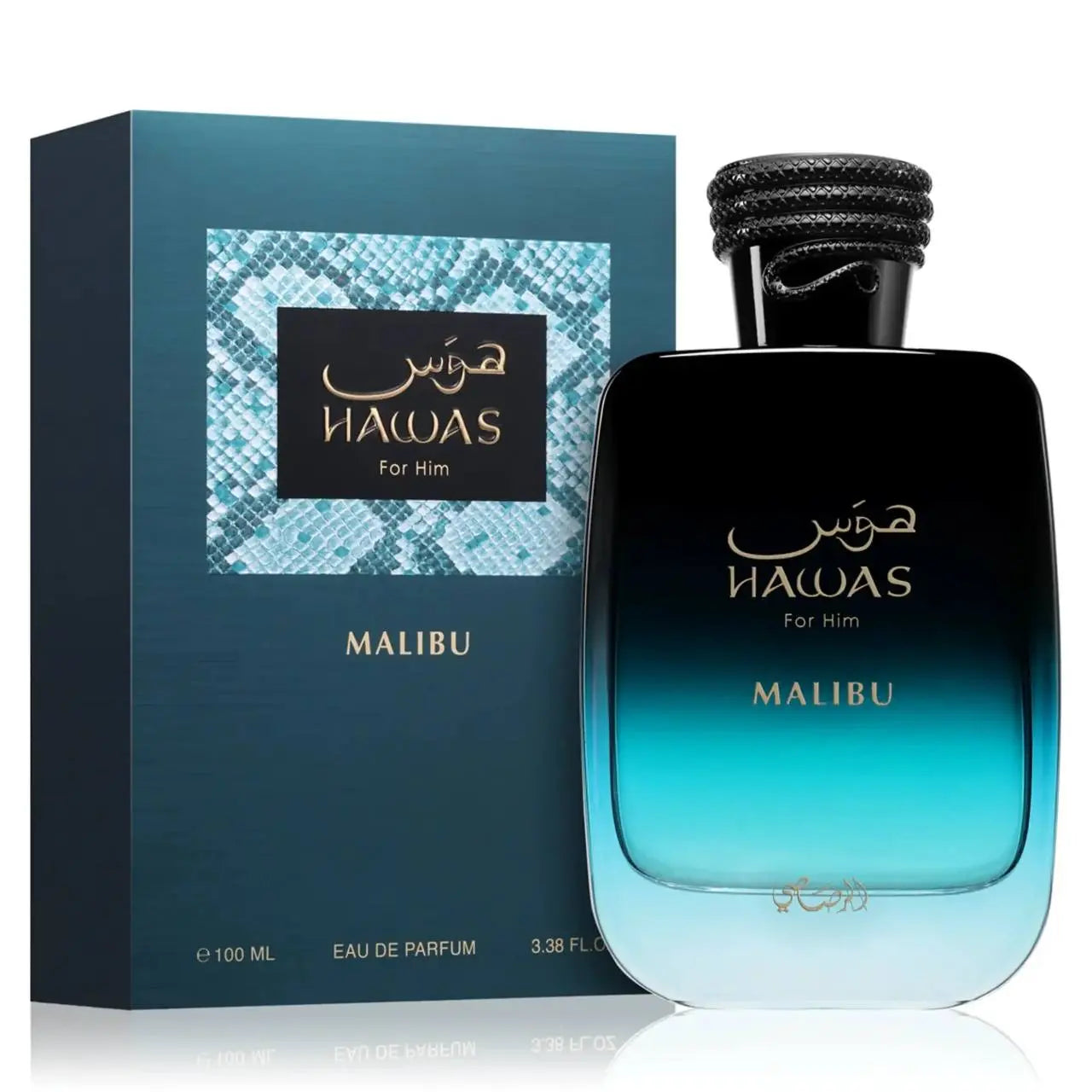Hawas Malibu Rasasi – בקבוק וקופסה יחד