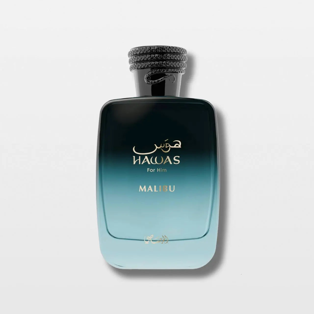 בקבוק בושם Hawas Malibu Rasasi – צילום חזית