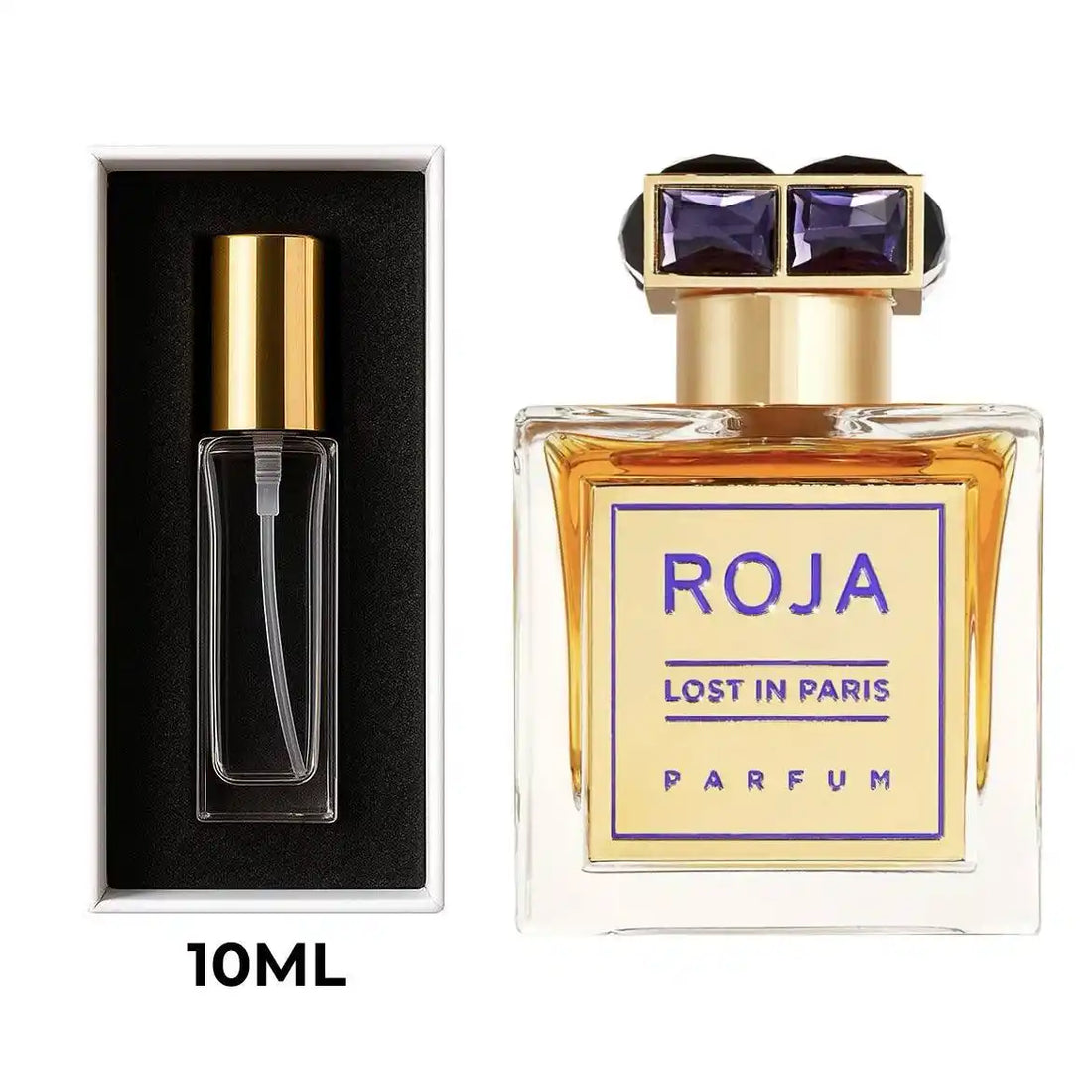 Roja Lost In Paris Parfum בושם פרפיום יוקרתי 100 מ״ל | זמין גם כדיקנט 5 מ״ל ו־10 מ״ל | ניחוח הדרי־מתוק עם מנדרינה, רום, קרמל, וניל וענברגריס