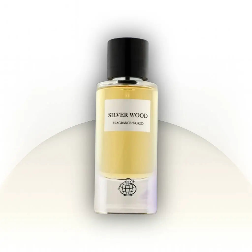 בושם Silver Wood Fragrance World יוניסקס 80 מ״ל EDP | בהשראת Dior Bois d’Argent | ניחוח איריס, פצ'ולי, דבש, עור ווניל