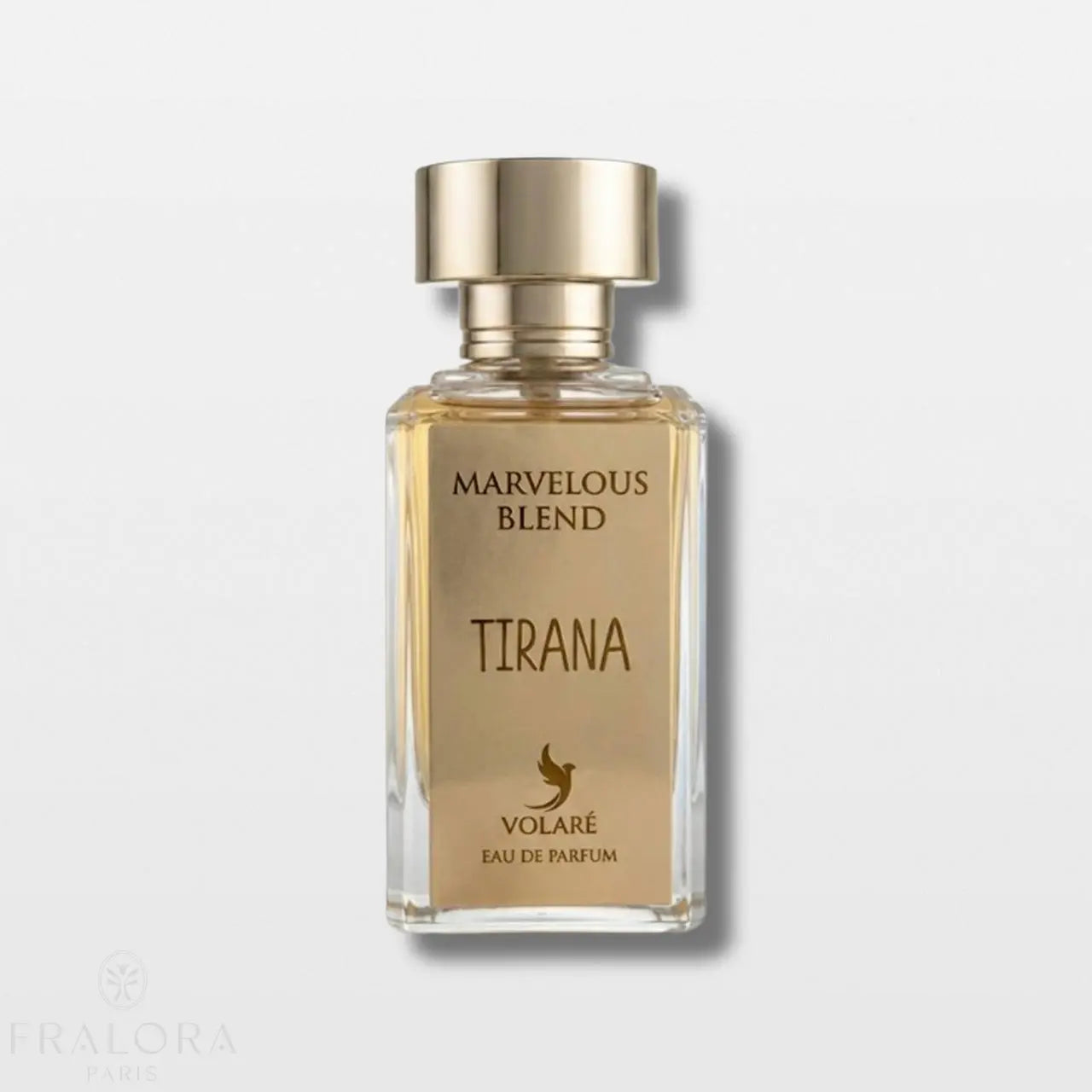 בושם Tirana Marvelous Blend (טיראנה מארווילוס בלינד) מבית Volaré יוניסקס 100 מ"ל, מבט חזיתי על בקבוק היוקרה.